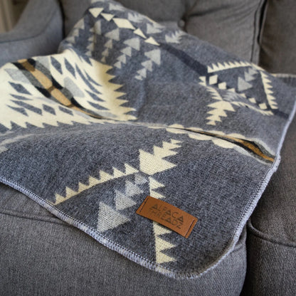 Alpaca Wool Blanket- Cloud