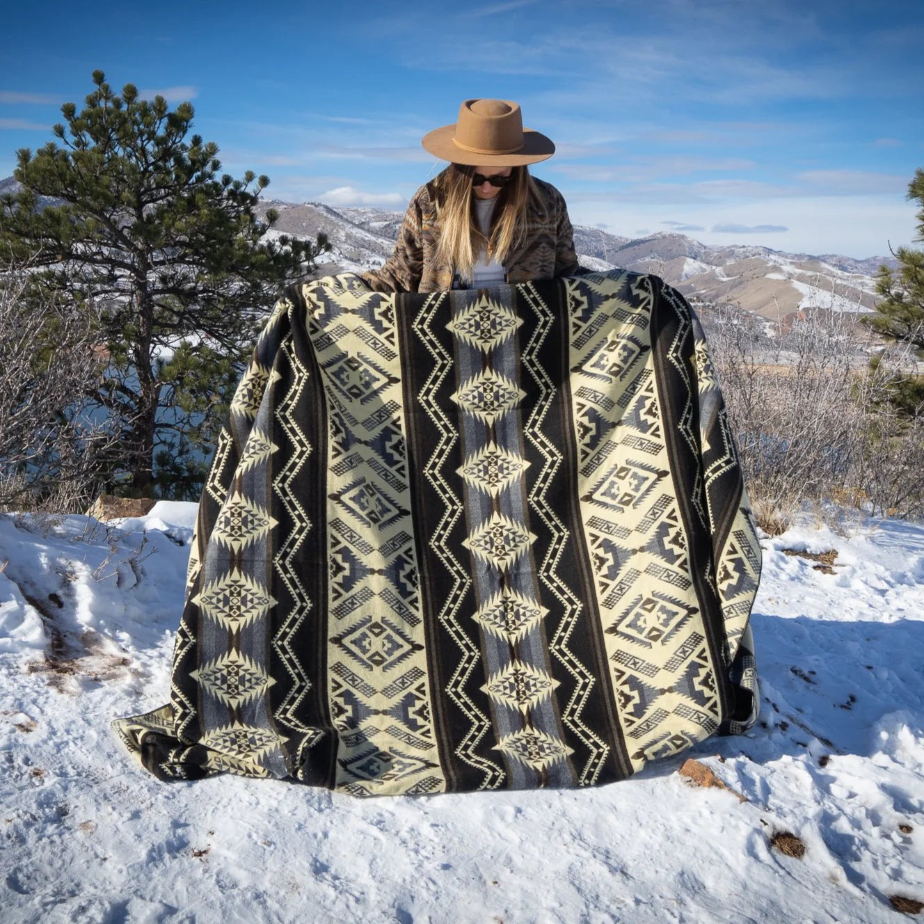 Alpaca Wool Blanket- Slate