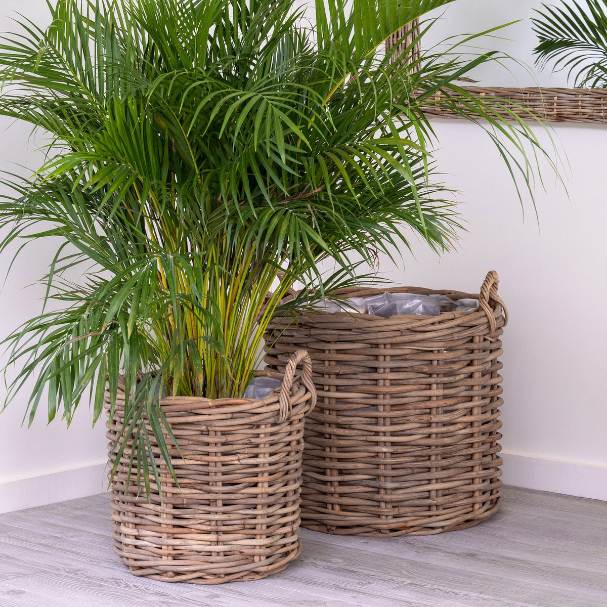 Handwoven Rattan Floor Basket