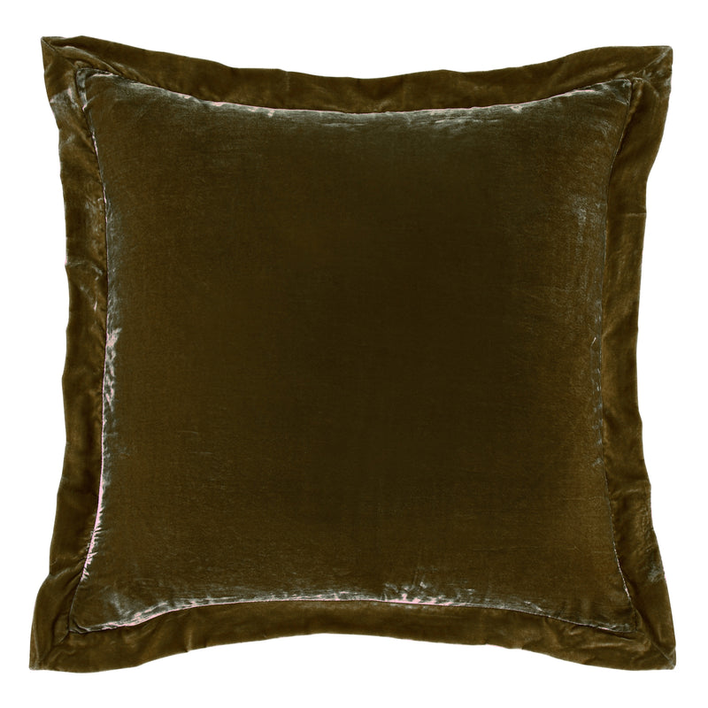 Stella Faux Silk Velvet Flanged Euro Sham, 8 Color Options