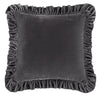 Stella Faux Silk Velvet Ruffled Euro Sham, 8 Color Options