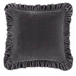 Stella Faux Silk Velvet Ruffled Euro Sham, 8 Color Options