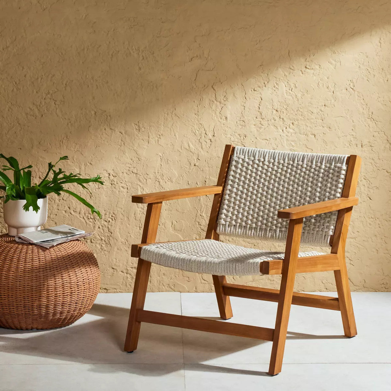 Delano Outdoor Chair Brown | Natural Teak