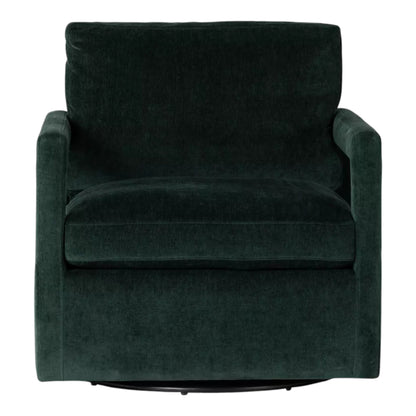 Olson Swivel Chair | Emerald Worn Velvet 30" W x 36" D x 32" H