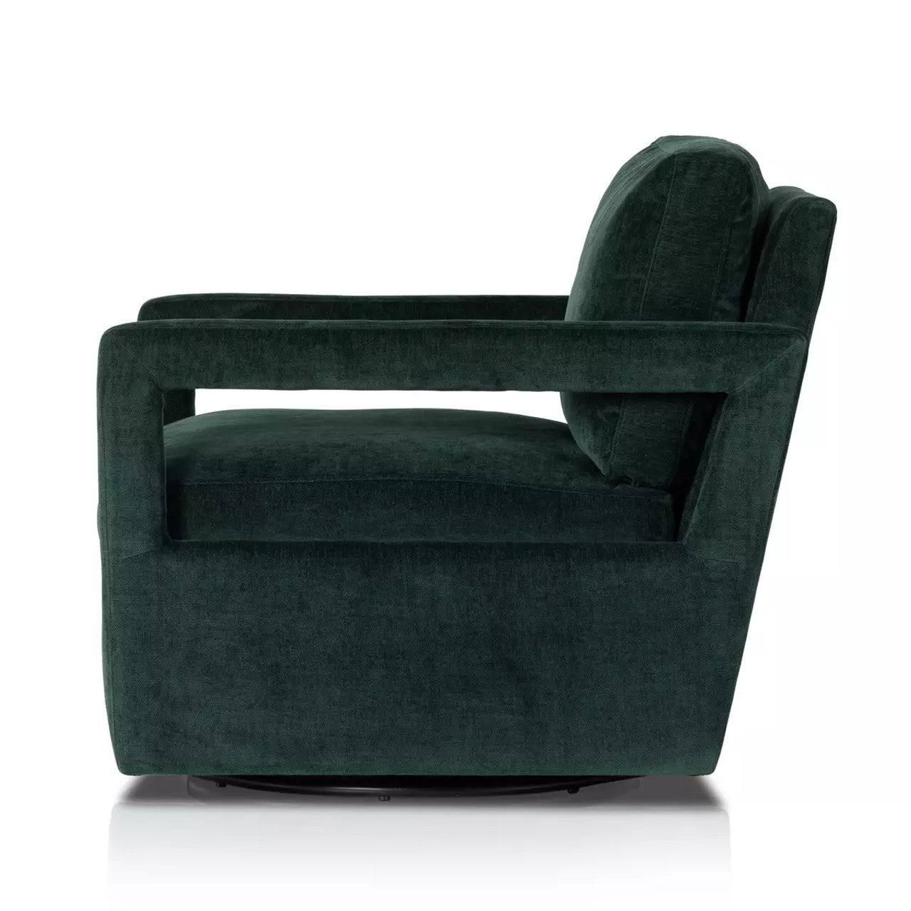 Olson Swivel Chair | Emerald Worn Velvet 30" W x 36" D x 32" H