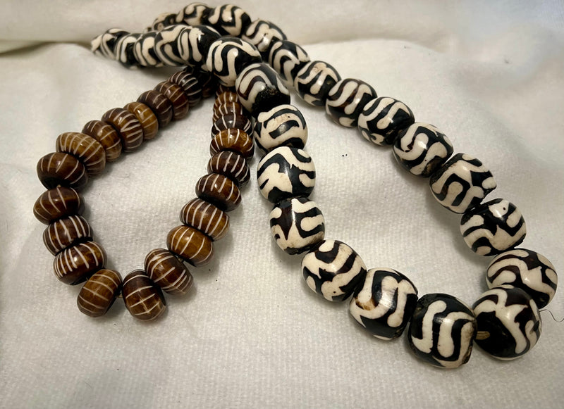 Kenyan Bone Beads, one of a kind