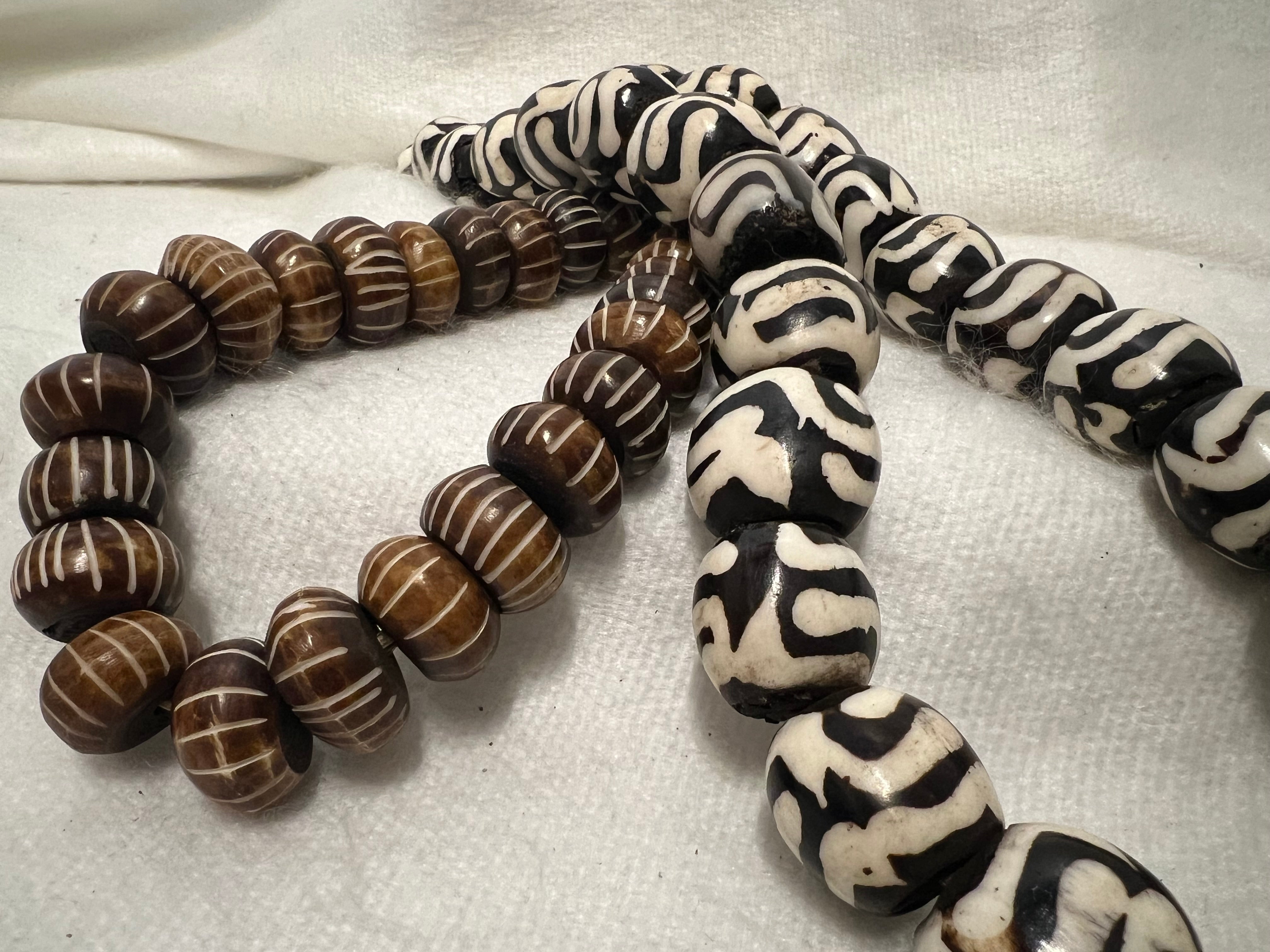 Kenyan Bone Beads, one of a kind