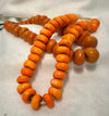 Papaya Moroccan Resin Beads, orange