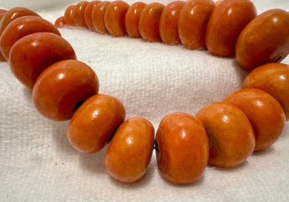 Papaya Moroccan Resin Beads, orange