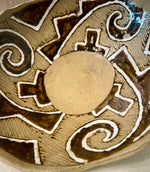 Acoma Inspired Spiral Glazed Ceramic Bowl