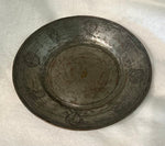 Antique Tinned Copper Etched Plate, Small