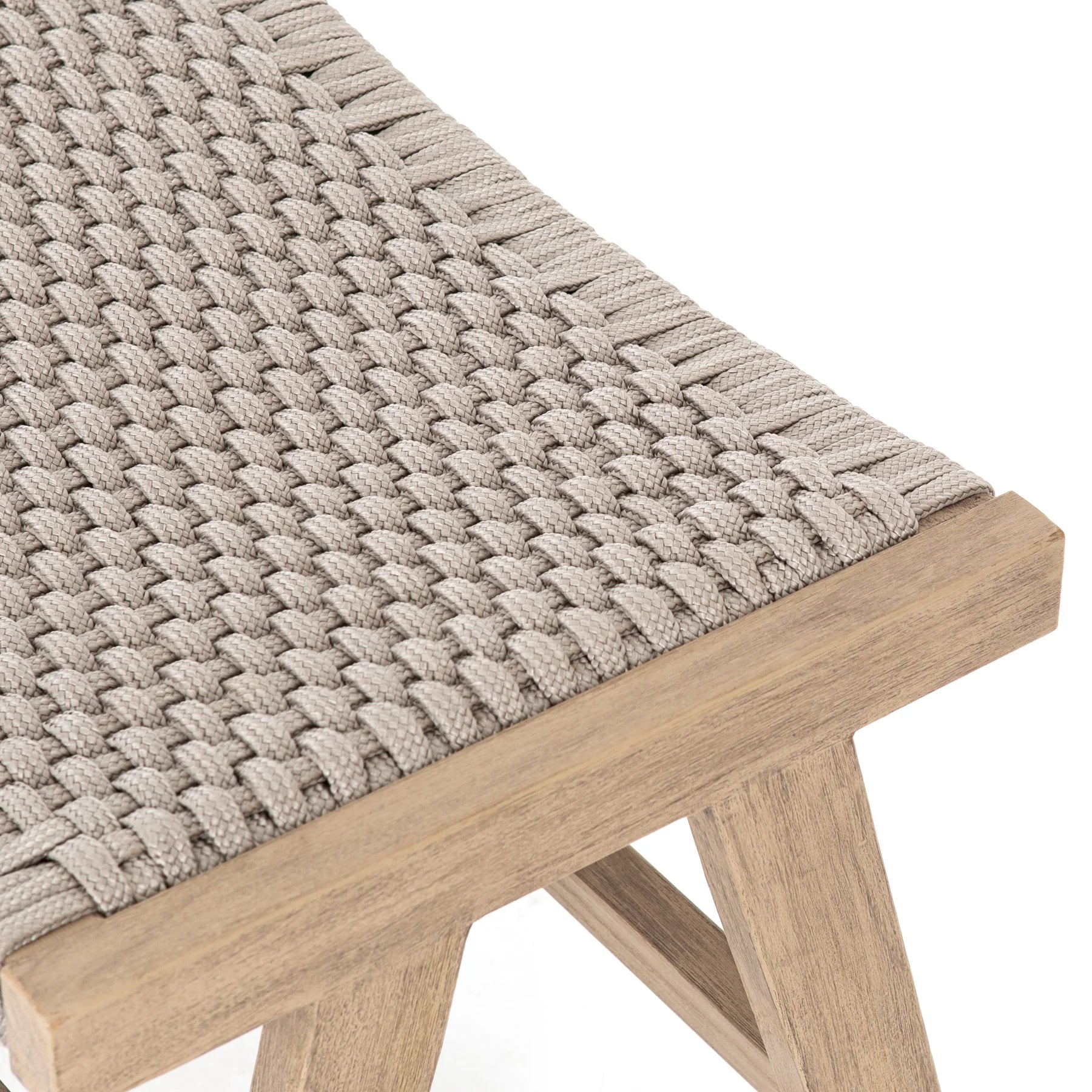 Delano Outdoor Ottoman Brown | Natural Teak