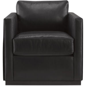 Leather Fringe Swivel Chair, 4 Leather Options