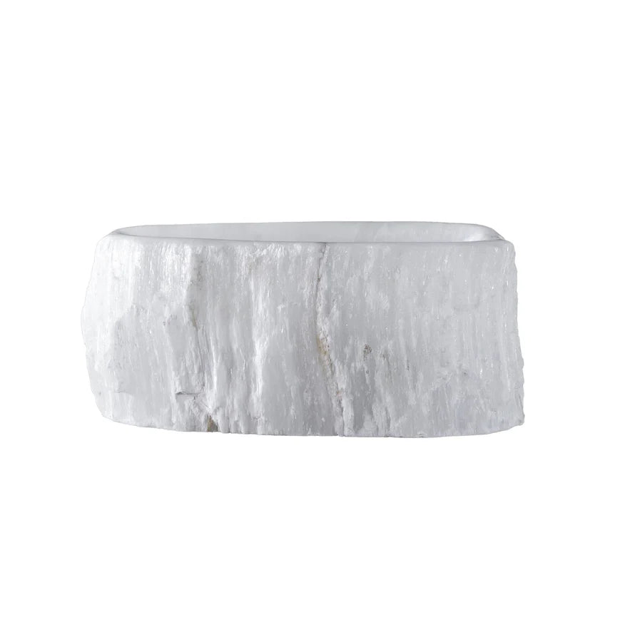 Live Edge Selenite Bowl