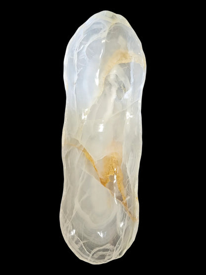 Onyx Canoe, White Ice Smooth Edges Approx. 31" x 8" x 4"