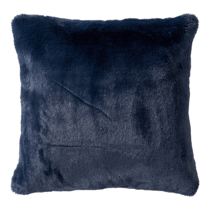 Navy Rabbit Fur Pillow 20" x 20"