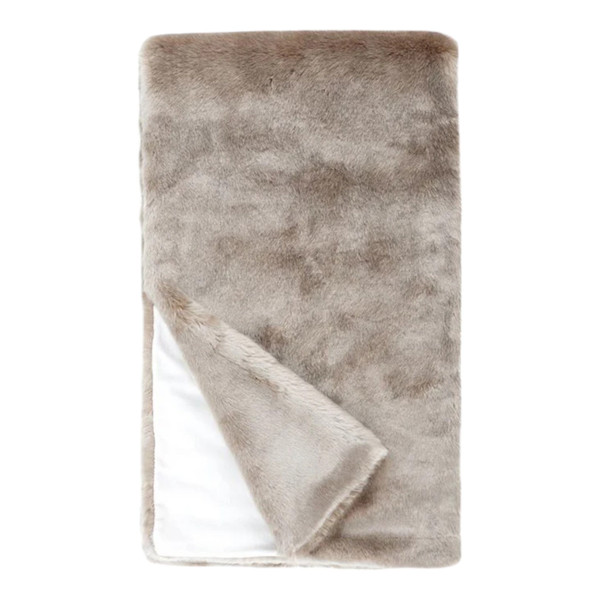 Couture Collection Champagne Mink Faux Fur Throw 60" x 72"