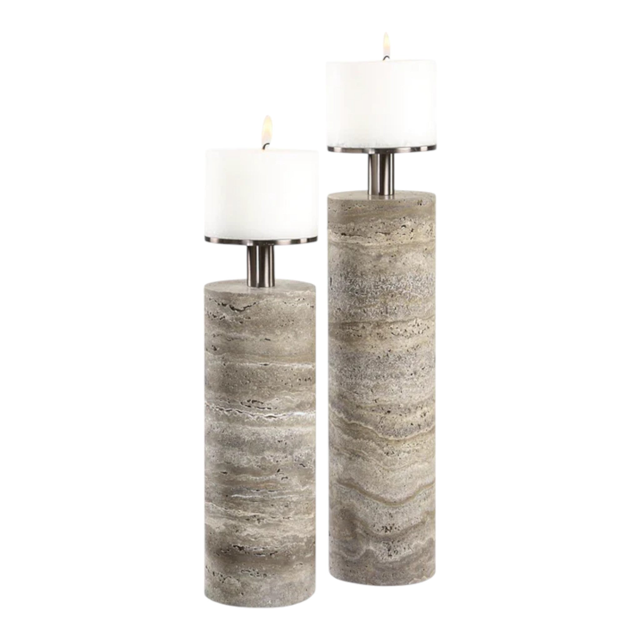 Shadow Stone Candelabra set of 2