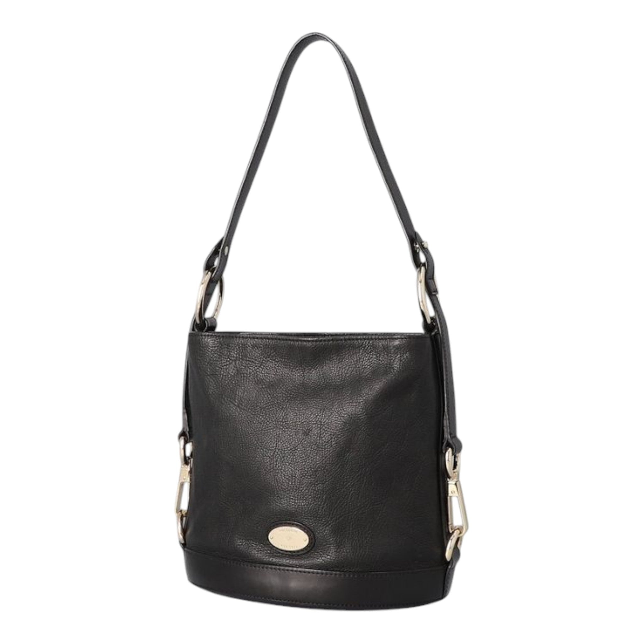 Jamie Leather Bucket- Black

Small