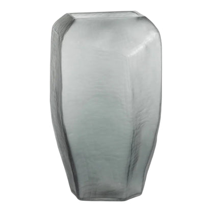 Banford Cut Glass Vase - Gray - Short