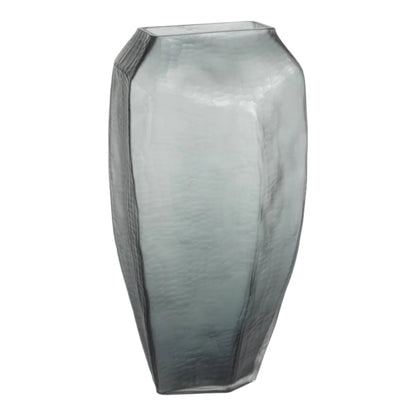 Banford Cut Glass Vase - Gray - Tall