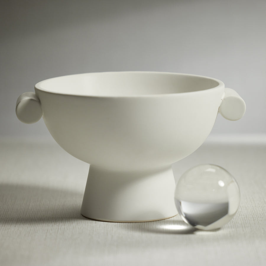 Baden Matt White Ceramic Bowl