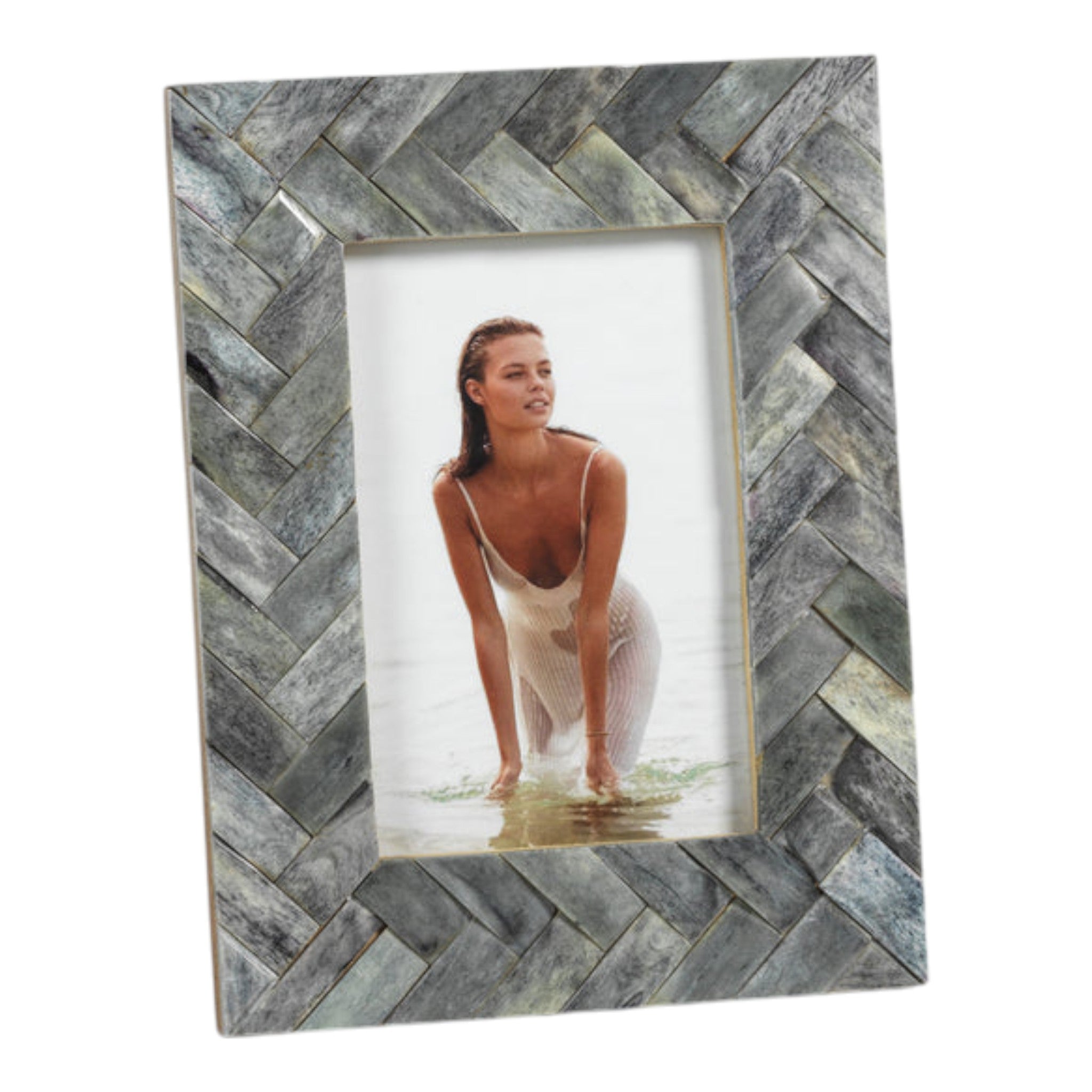 Mayfair Woven Bone Photo Frame - 4x6in