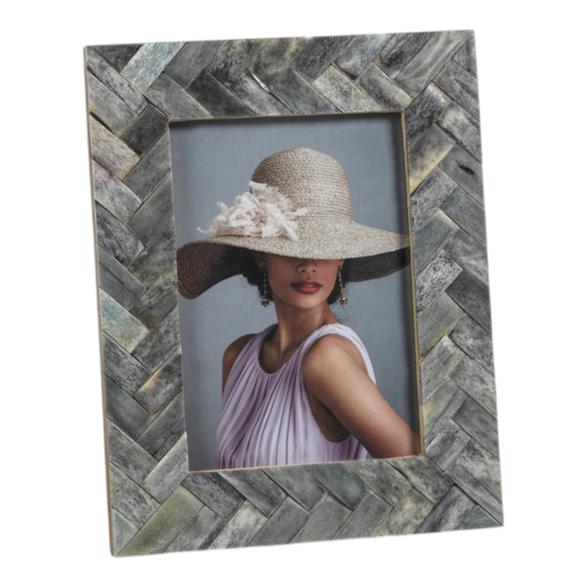 Mayfair Woven Bone Photo Frame - 5x7in