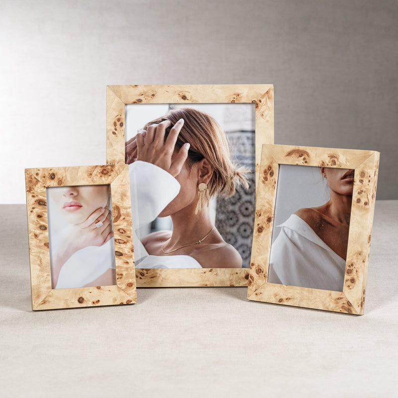 Burl Wood Veneer Photo Frame - 5x7