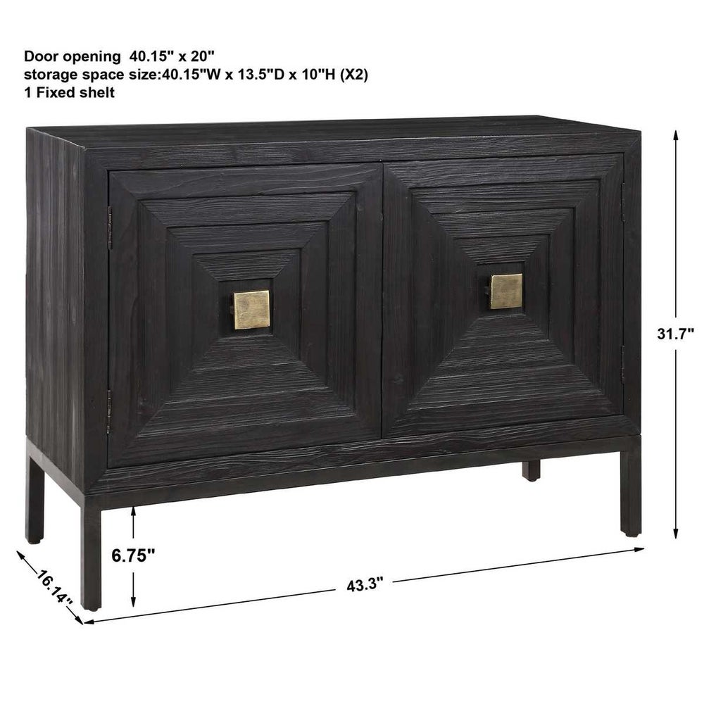 Aiken Two Door Cabinet, Black