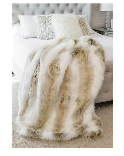 Limited Edition Arctic Fox Faux Fur Throw 60" x 72"