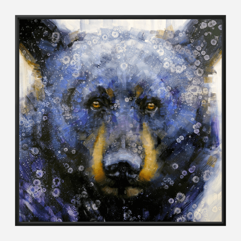 Black Bear Blue Wall Art