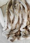 Couture Collection Truffle Chinchilla Faux Fur Throws 60" x 72"