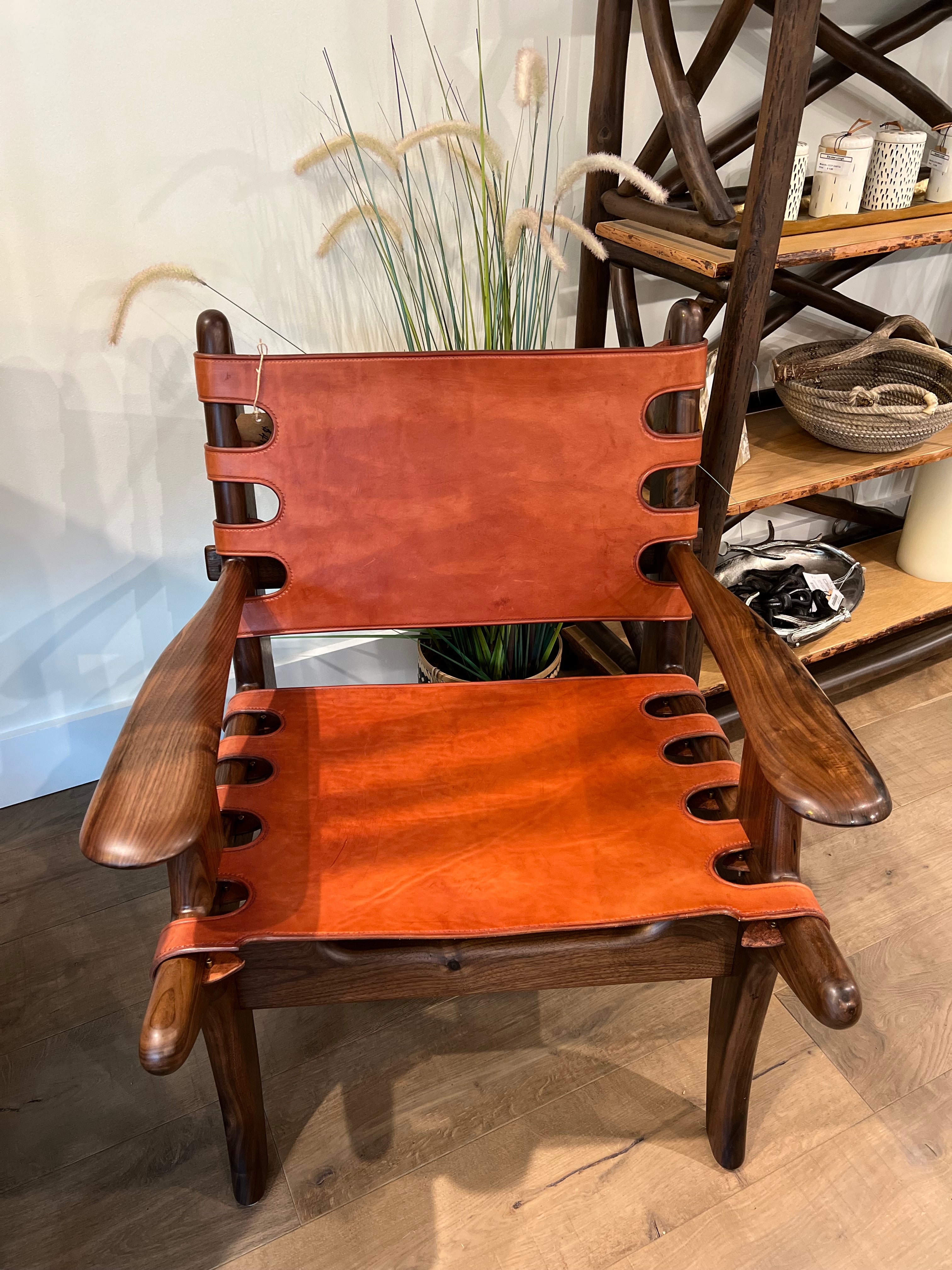 Cowboy Casual Chair- Handmade by Henneford Fine Furniture Black Leather