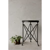 Metal Table with Marble Top