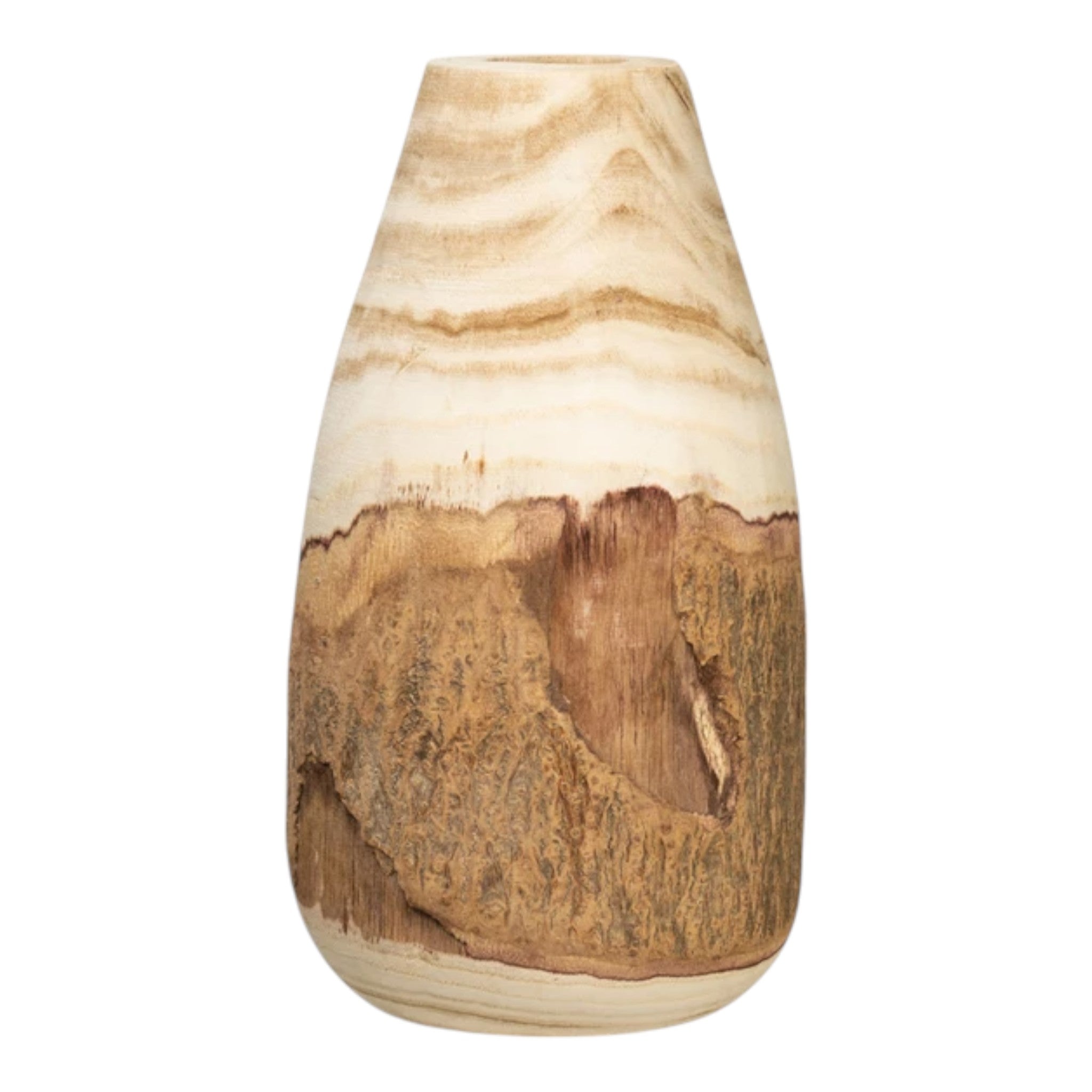 Paulownia Wood Vase with Live Edge

6-3/4" Round x 12-1/2"H