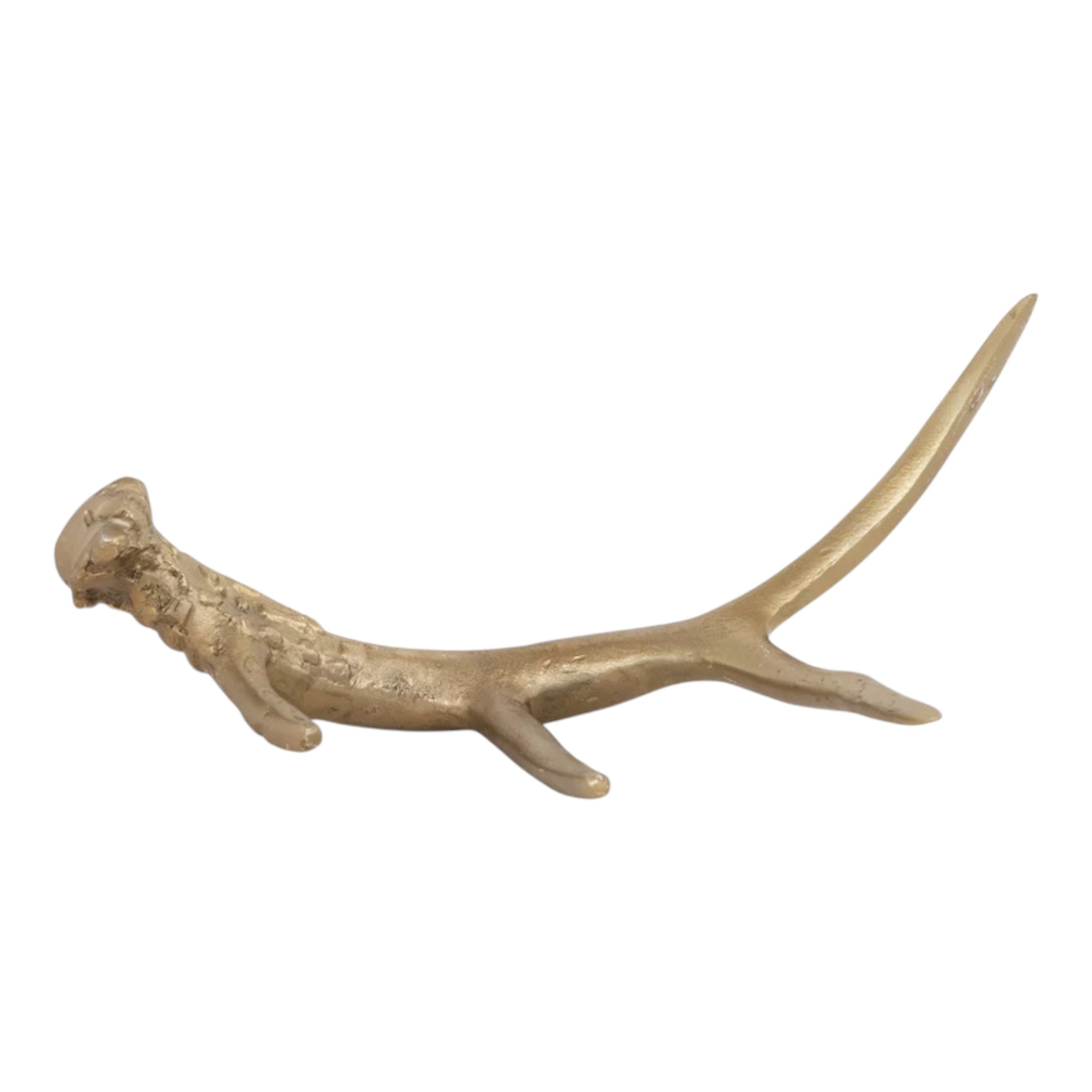 Aluminum Antler Decor, Gold Finish 15.5" L x 5" H