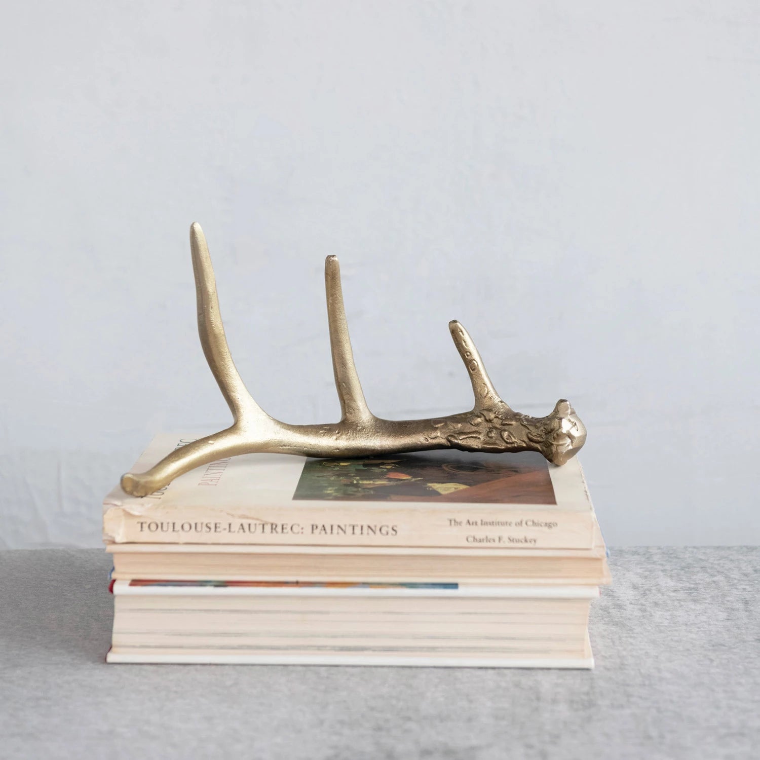 Aluminum Antler Decor, Gold Finish 15.5" L x 5" H