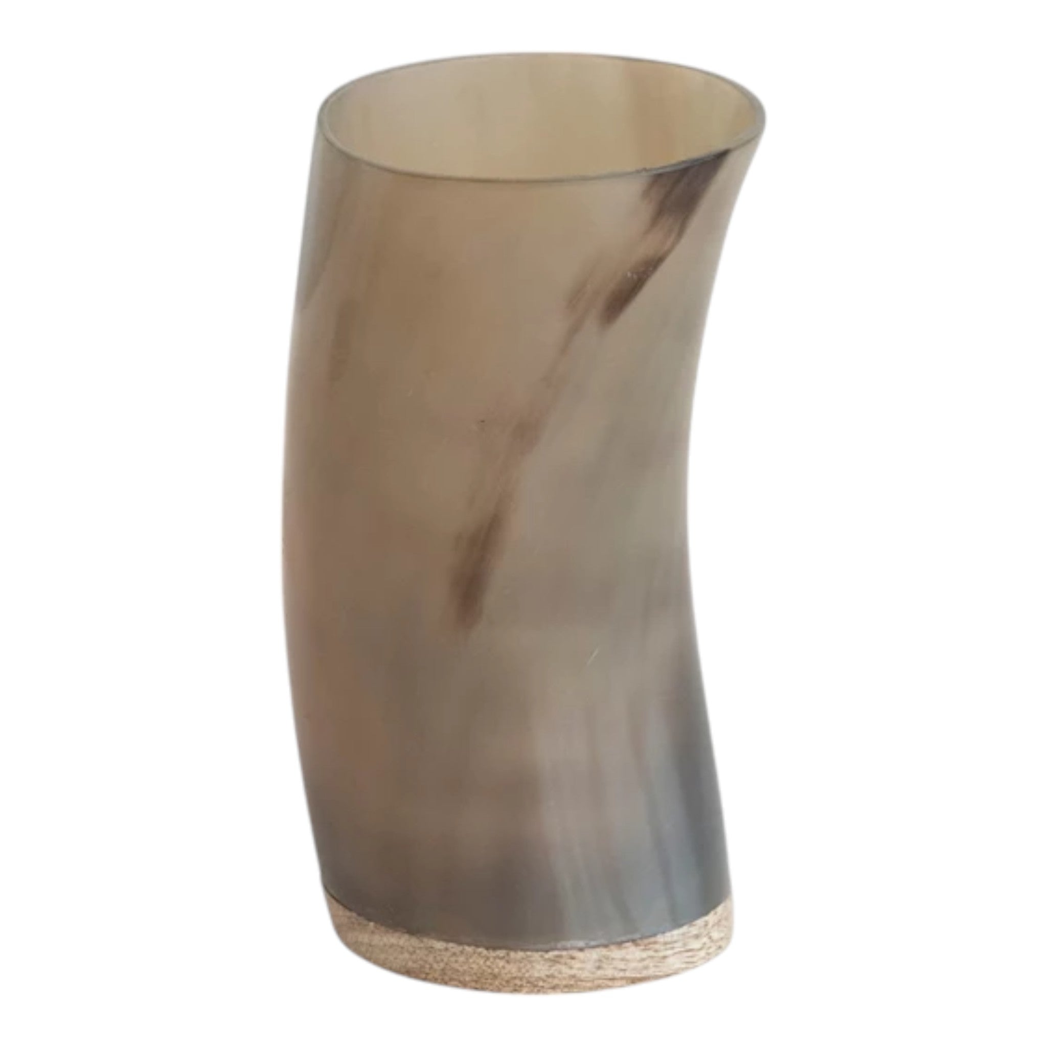 Hollow Horn Vessel, each will vary Approx. 2.5" Round, 4.25" H