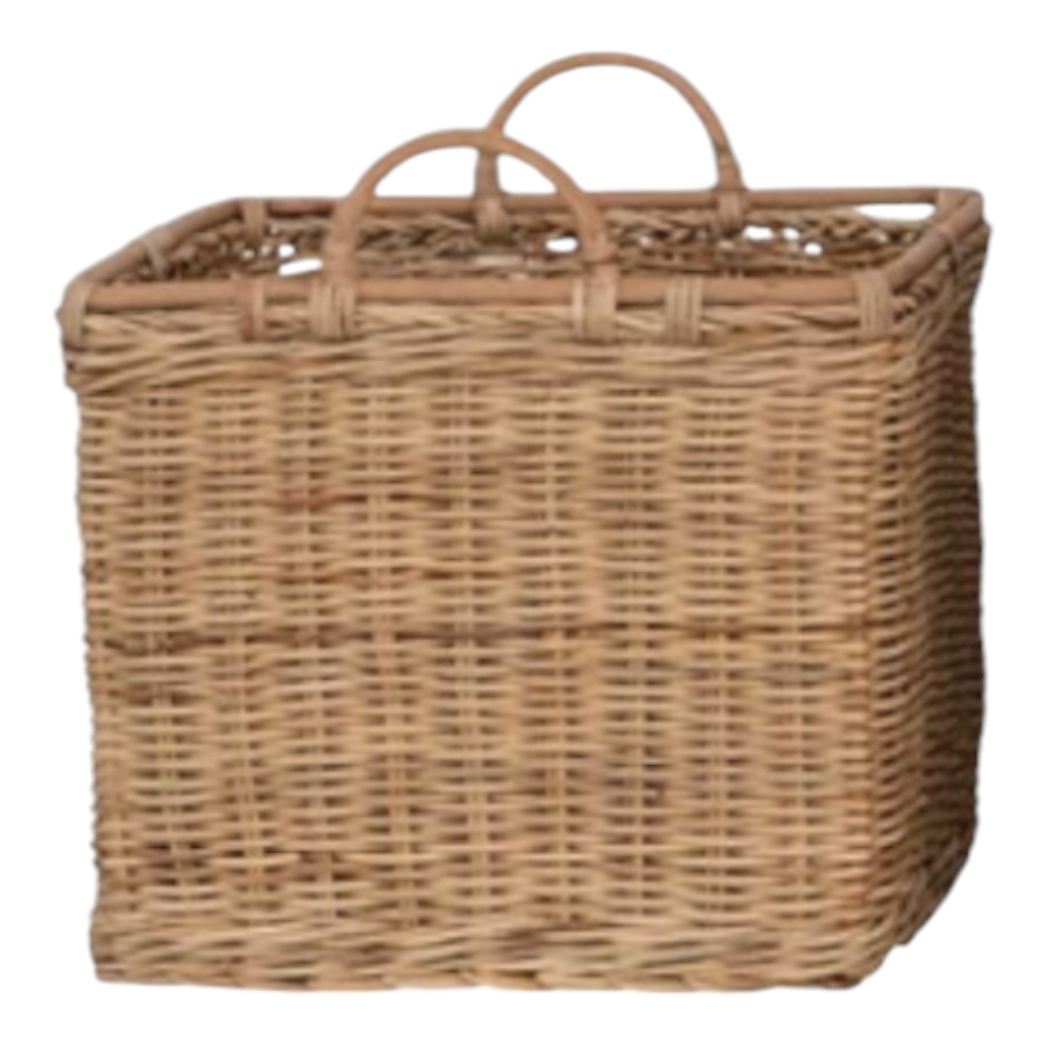 Rattan Basket w/ Handles, Small