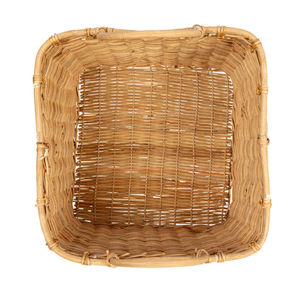 Rattan Basket w/ Handles, Small