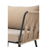 Metal & Woven Rope Outdoor Chair, Set of Two