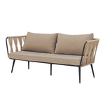 Metal & Woven Rope Outdoor Sofa