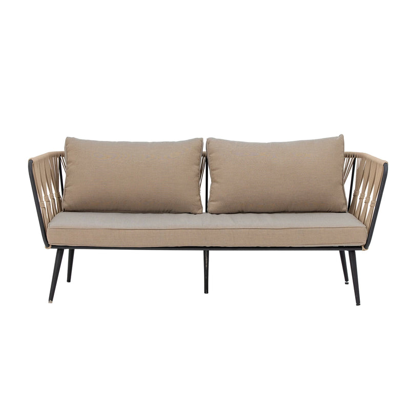 Metal & Woven Rope Outdoor Sofa