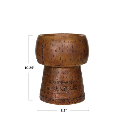 Cork Shaped Ice Bucket, Resin