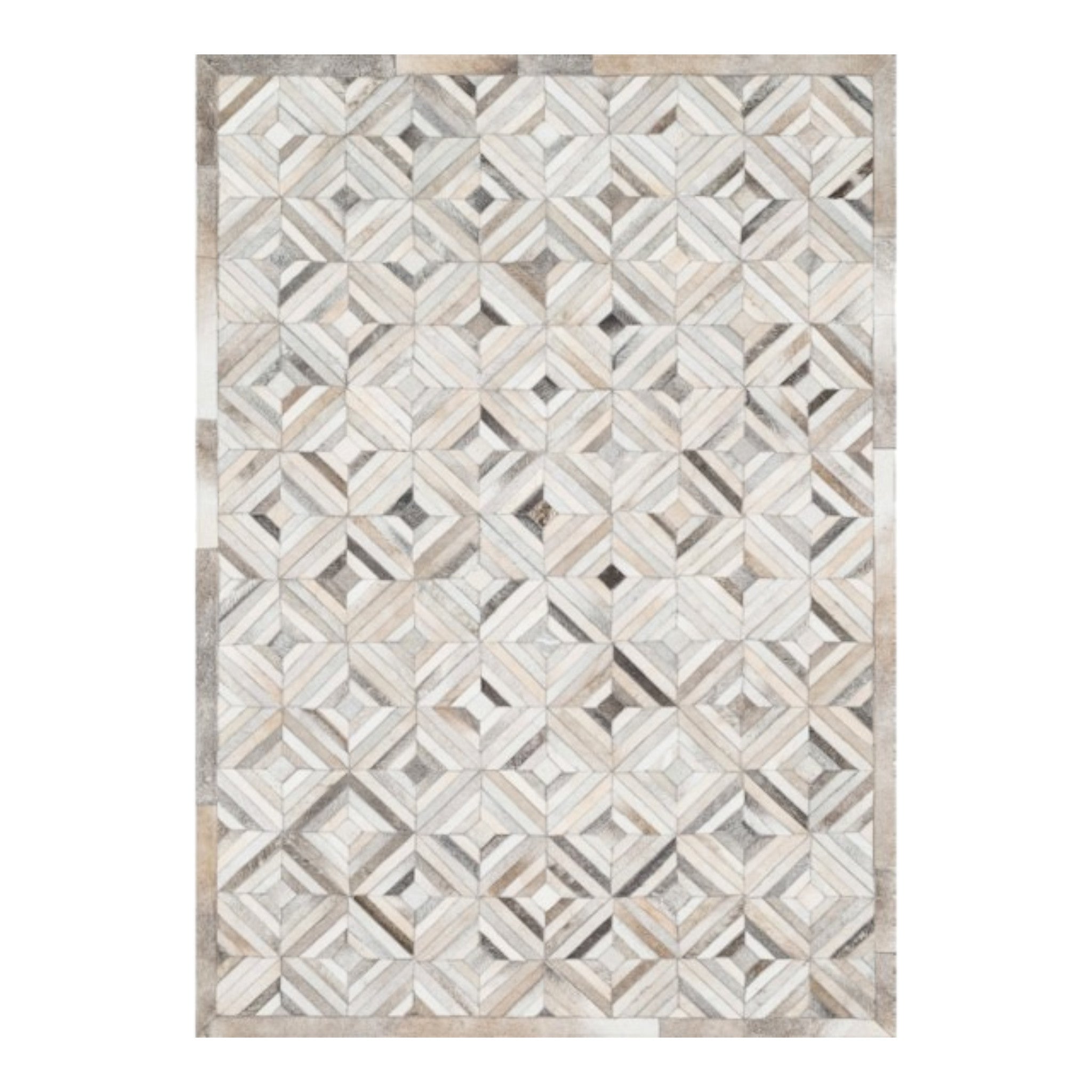 Promenade Collection Ivory / Grey5' x 7' 6"Hand Stitched