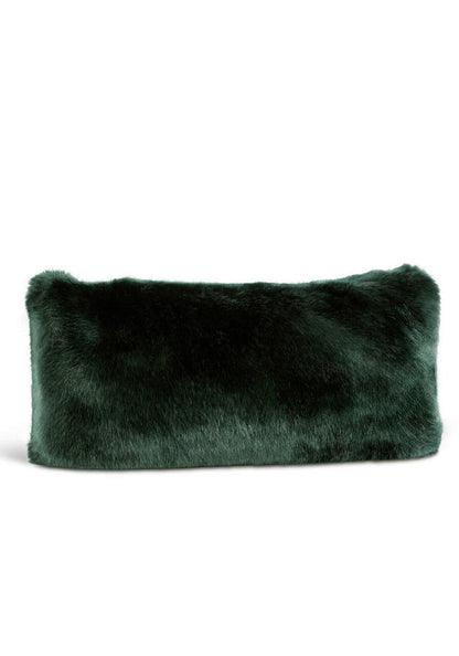 Couture Collection Emerald Mink Faux Fur Pillows 24" x 24"