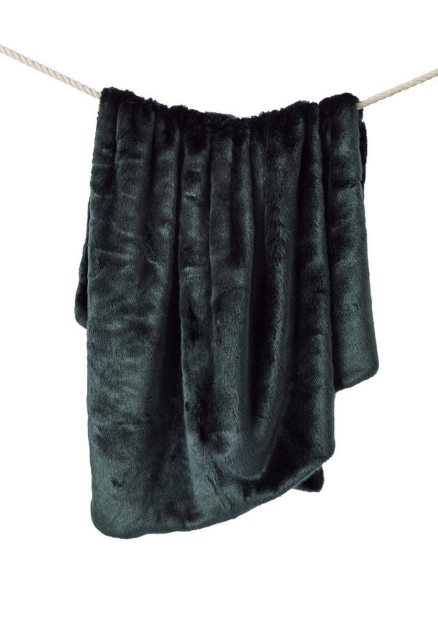 Couture Throw Emerald Mink Faux Fur Throw 60" x 72"