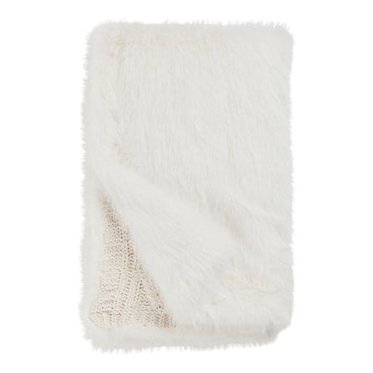 Ivory Fox Faux Fur Apres Ski Throw 60" x 72"