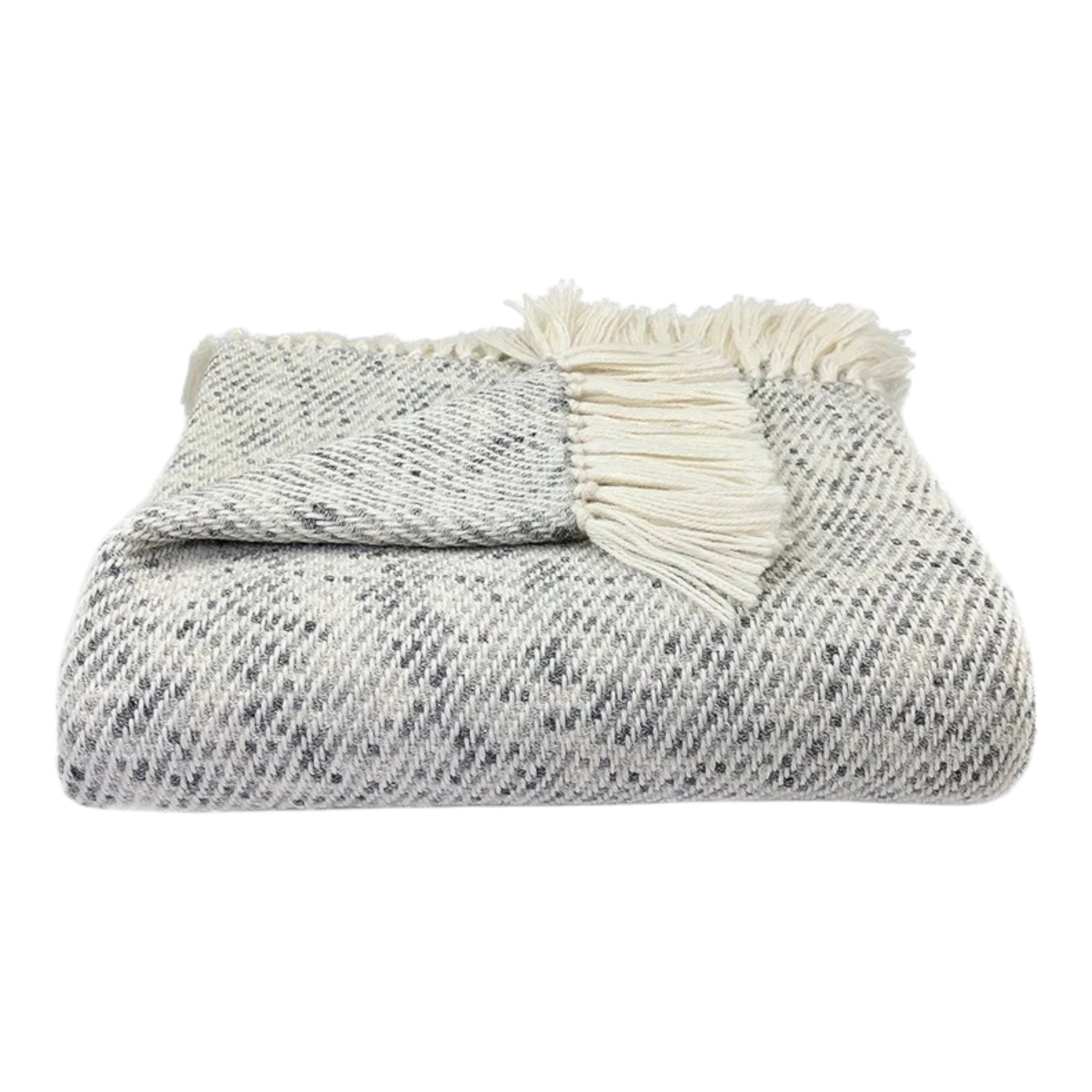 Heathered Grey Alpaca Throw